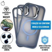 Capa iPhone 16 Pro Max - Metal Stand Fosca Magsafe Sierra Blue